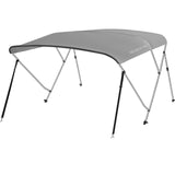Garvee 3 Archi Telo Bimini per Barca Protezione Solare e Privacy Tela Marina 600D per Barca 183 cm L x 137-183 cm L - Grey