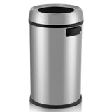 Pattumiera aperta Garvee da 65 l 17 gal per uso commerciale, in acciaio inossidabile spazzolato, resistente, senza coperchio, con maniglie, per uso in cucina e all'aperto