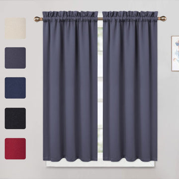 Tende oscuranti Garvee, 2 pezzi, per finestre, soggiorno, cucina, camera da letto, 26x45 pollici, grigio scuro