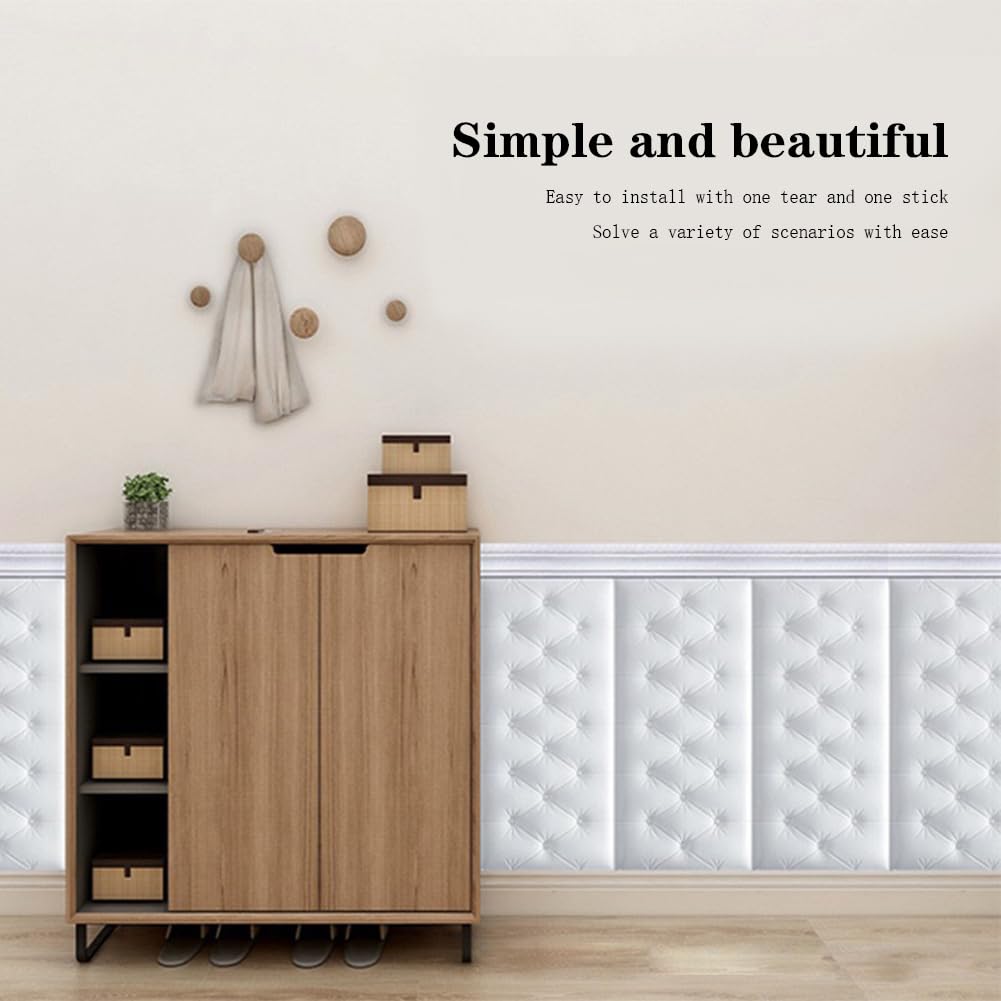 Pannelli murali anticollisione Garvee 3D, autoadesivi, spessi 1,3 cm, in schiuma resistente agli urti, per camerette e soggiorni, vari colori, personalizzabili