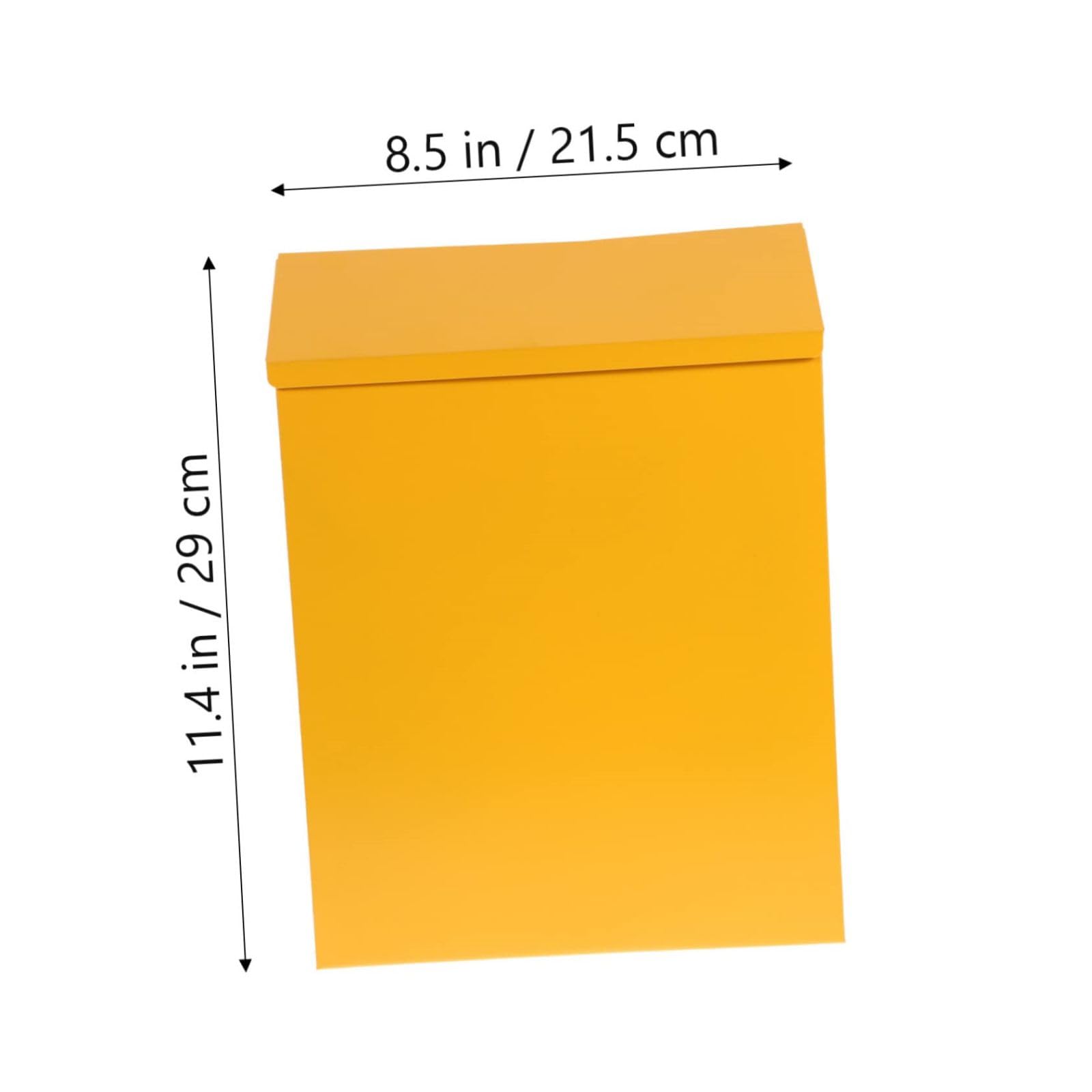 Cassetta postale Garvee con serratura a chiave, in metallo, da parete, per porta d'ingresso, ufficio, area esterna, 21,5x6x29 cm, giallo