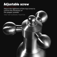 Set macina sale e macina pepe Garvee, acciaio inossidabile, ricaricabile, regolabile, per casa e cucina, macina spezie compatto