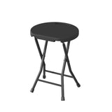 Sgabello pieghevole Garvee con maniglia, portatile, capacità di carico di 600 libbre, piedini antiscivolo, struttura in acciaio per campeggio e cucina, leggero e pieghevole, nero