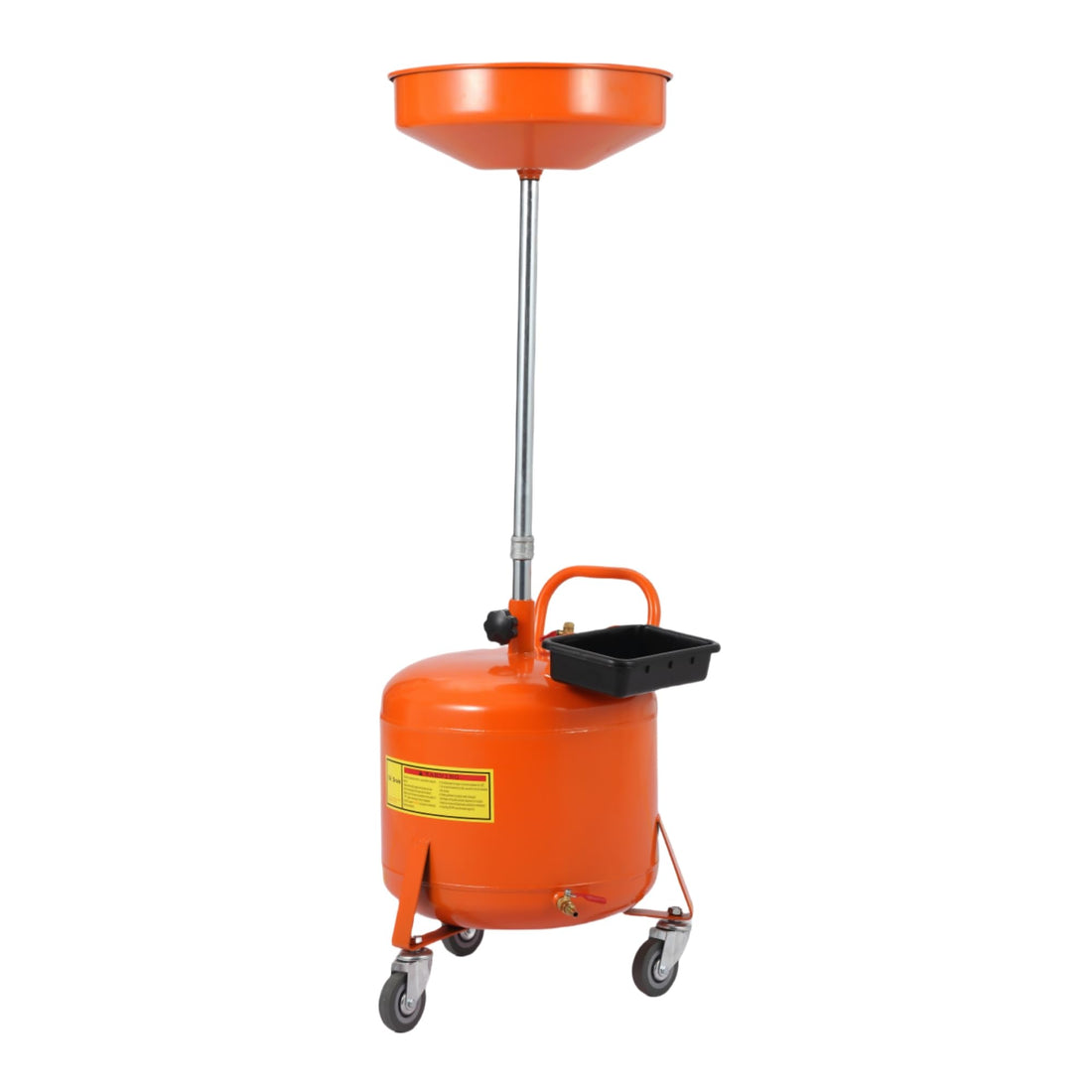 Garvee, vasca di raccolta dell'olio da 20 galloni con regolazione dell'altezza, ruote a 360° da 38 a 65 pollici, acciaio verniciato a polvere, anti-perdita, officina e garage