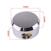 Lucchetti Garvee 6271 con grillo nascosto, lucchetto a disco da hockey per impieghi gravosi, M8 x 80 mm, acciaio cromato per magazzini e container