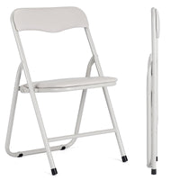 Set tavolo e sedie pieghevoli per bambini Garvee, 5 pezzi, struttura in metallo, rivestimento, beige, per mangiare e giocare