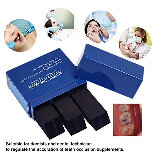 Strisce di carta per articolazione dentale Garvee blu 300 fogli Strumento per laboratorio odontotecnico Marcatura precisa Cura orale odontoiatrica durevole Studio dentistico