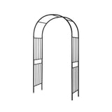 Garvee Arco Da Giardino In Acciaio Pesante Nero, Supporto Per Piante Rampicanti, Design Elegante, Resistente Alle Intemperie, Facile Montaggio, Per Giardino E Cerimonie - Nero