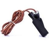 Garvee Corda per Saltare Professionale in Pelle Marrone per Fitness, Palestra, Casa e Outdoor - Impugnatura Ergonomica Antiscivolo - Alta Resistenza e Durata