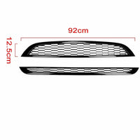 Griglia anteriore Garvee compatibile con Mini Cooper R50 R52 R53, struttura a nido d'ape in ABS, nero lucido, protezione durevole