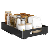 Organizzatore per cassetti in metallo Garvee per mobili da cucina e bagno 10,2"x14,5"x3,1" bianco silenzioso e stabile - Nero