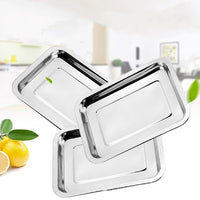 Piastra da forno universale Garvee in acciaio inox 304, grande capacità, rivestimento antiaderente, resistente al calore fino a 200°C, per arrostire e grigliare, argento