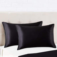 Garvee Housse De Coussin Lit Cuir Artificiel Moderne Fermeture Éclair Invisible 30x50cm Noir Pour Chambre Salon Canapé Voiture