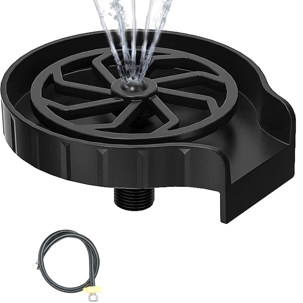 Garvee, lavabicchieri per lavelli da cucina, pulitore automatico per bicchieri con tubo da 80 cm, materiale ABS, per bicchieri da vino, boccali da birra, tazze da caffè