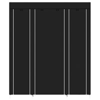 Armadio portatile in tessuto Garvee, pieghevole con coperchio, ganci e divisori per uso domestico, 147x44x174 cm, copertura antipolvere