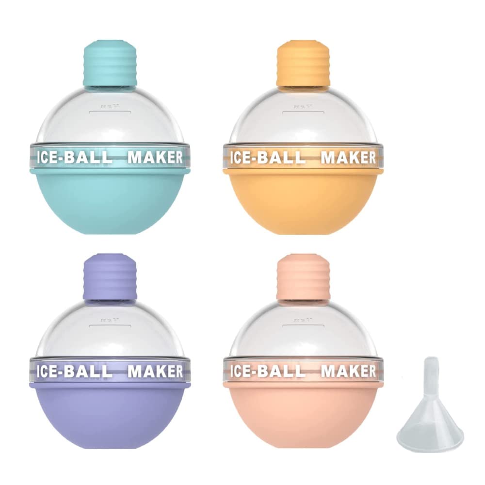 Stampo per palline di ghiaccio in silicone Garvee da 6,3 cm, rotondo, flessibile, senza BPA, per whisky e cocktail, trasparente