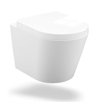 Garvee WC Sospeso Senza Bordo Di Scarico, Ceramica Resistente, Bagno Ospiti, 53 cm, Bianco
