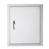 Porta di accesso per barbecue Garvee da 17x24 pollici in acciaio inossidabile 304 resistente alle intemperie, porta singola, maniglia incassata, chiusura magnetica, stazione per griglia da cucina all'aperto