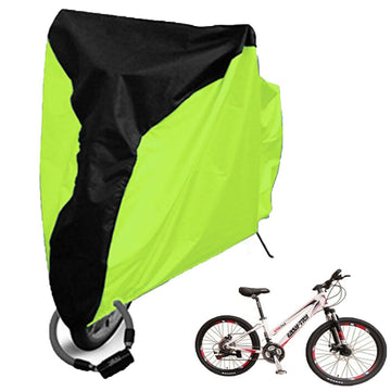 Garvee Copertura per Bicicletta 210D Oxford Impermeabile con Fori per Lucchetto e Strisce Riflettenti in PU per Mountain Bike Nero Verde XL