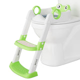 Garvee Sedile per Addestramento Vasino con Scaletta, Altezza Regolabile, Antiscivolo, Materiale PP, Pieghevole, Sicuro per Bambini, Uso in Bagno
