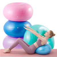Garvee Palla Da Allenamento Donut Per Core E Stabilità, 50cm, PVC Durevole, Con Pompa, Yoga Pilates Ufficio Aula