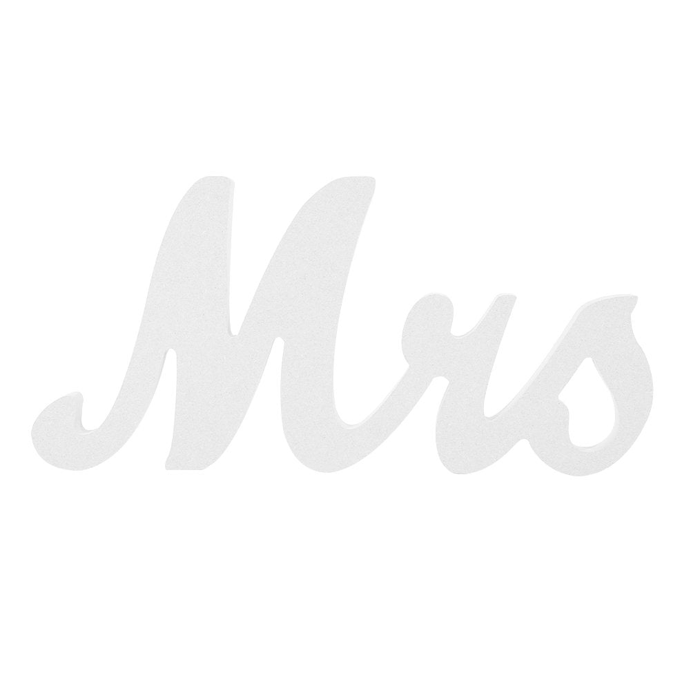 Garvee Segno Mr & Mrs Grande in Legno Premium per Tavolo Matrimonio, Decorazioni Nuziali, Dimensioni Grandi, Colore Naturale