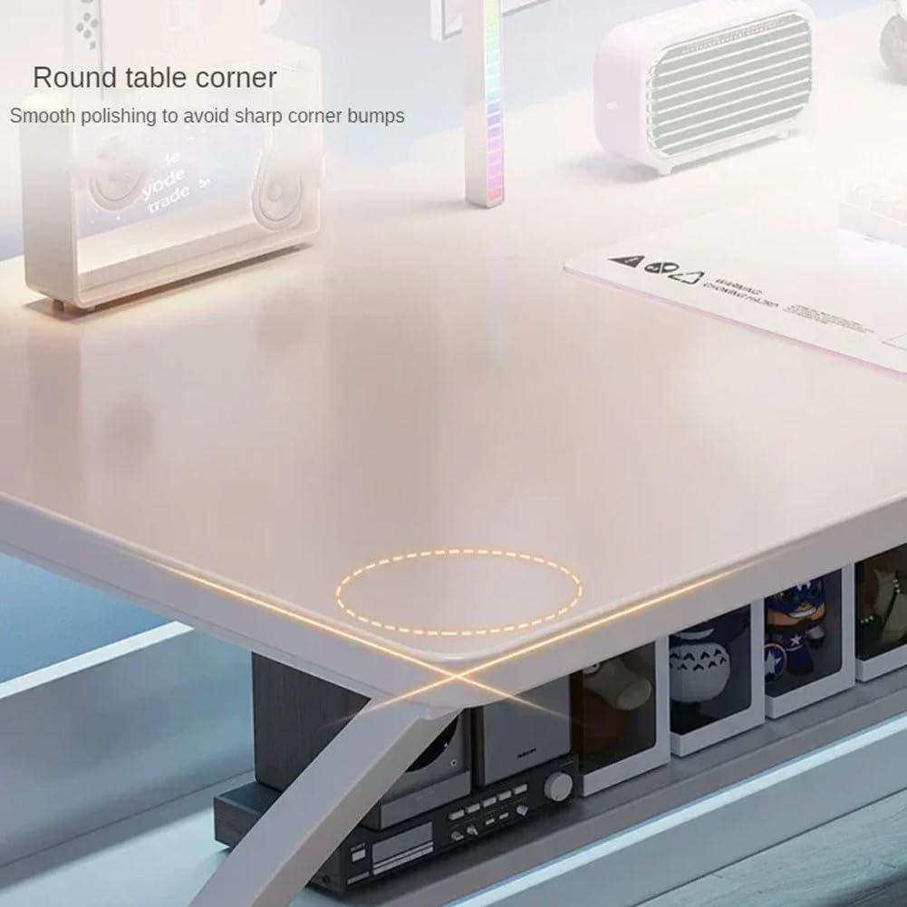 Scrivania per computer piccola Garvee da 31" con gancio per cuffie per camera da letto e ufficio, robusta e durevole, salvaspazio, struttura in acciaio e pannello denso di alta qualità, nera