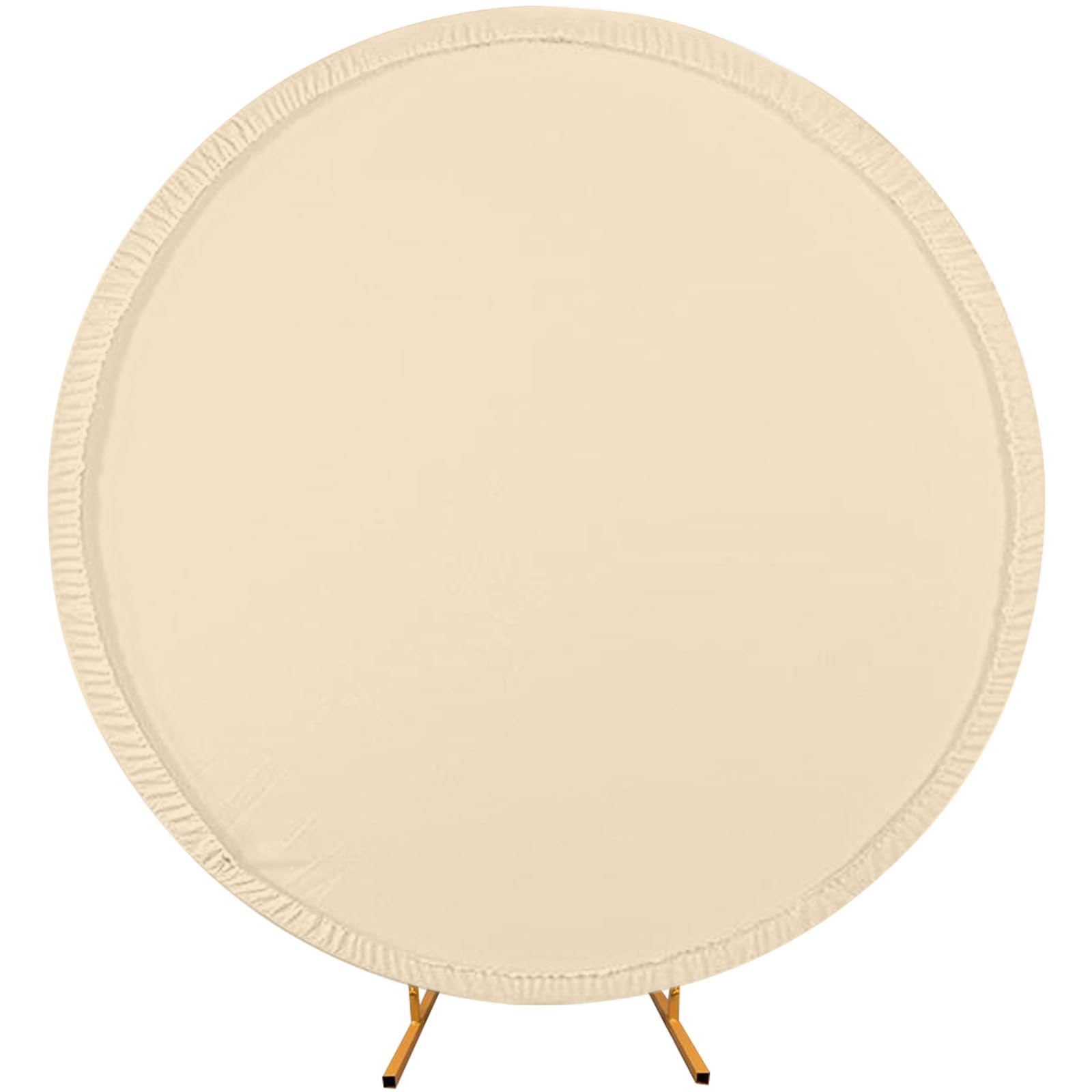 Garvee Copertura per fondale ad arco rotondo in poliestere elastico leggero per fotografia di matrimonio, 6 piedi, colore champagne