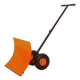 Garvee Pala Neve con Ruote 74 cm - Lama Regolabile 5 Angoli, Manico Ergonomico, Ruote Antiscivolo 25,4 cm, Acciaio Rinforzato, Patio, Vialetti, Cortili - Arancione