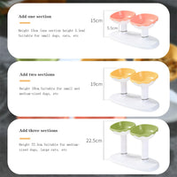 Garvee Ciotola Per Gatti Regolabile Altezza Sollevata Antiscivolo Set Cibo Acqua Interni Plastica Resistente Design Ergonomico