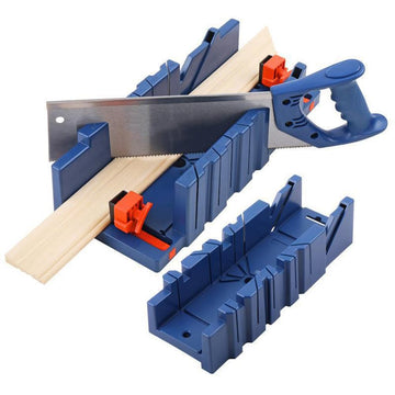 Garvee Mitre Box 12 Pollici con Sega da 14 Pollici - ABS Robusto per Falegnameria, Tagli Precisi 45° e 90° - Baseboard, Woodworker, Carpenter