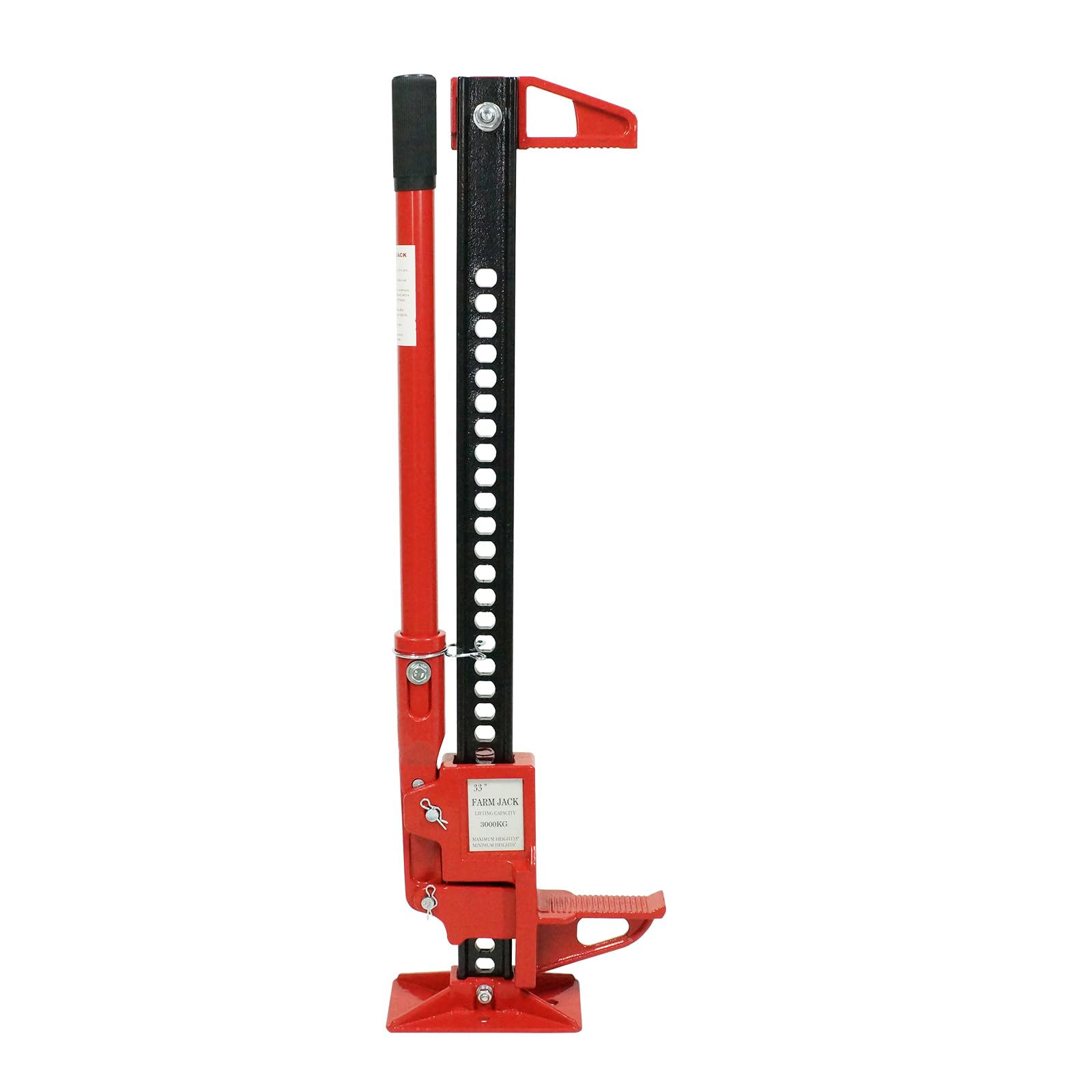 Cric agricolo Garvee High Lift da 33" e 3 tonnellate di capacità, in acciaio, compatto, per auto, camion, ATV, SUV, altezza regolabile da 6" a 27,5"