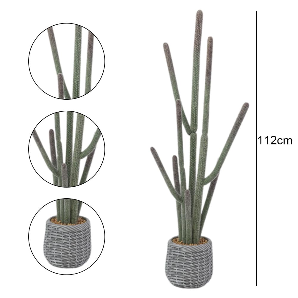 Pianta di cactus artificiale Garvee da 44 pollici, facile da curare, ecologica, per interni ed esterni, per soggiorno e ufficio, verde