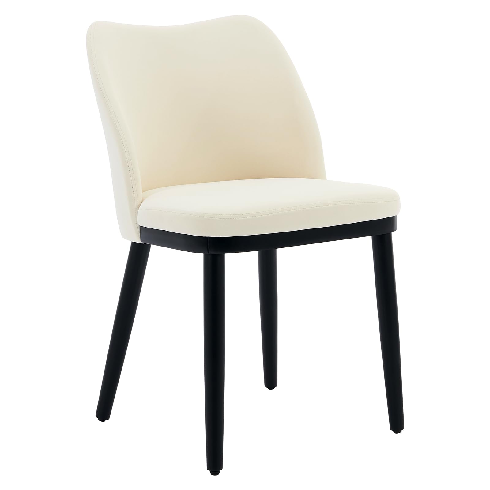 Set di 2 sedie da pranzo in velluto Garvee con schienale a forma di cuore, seduta imbottita, gambe in legno, per cucina e ristorante, comode e stabili