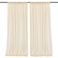 Tenda per fondale Garvee, tende staccabili per fotografia, per palcoscenici, feste di matrimonio, 1,5 m x 2,4 m, color champagne