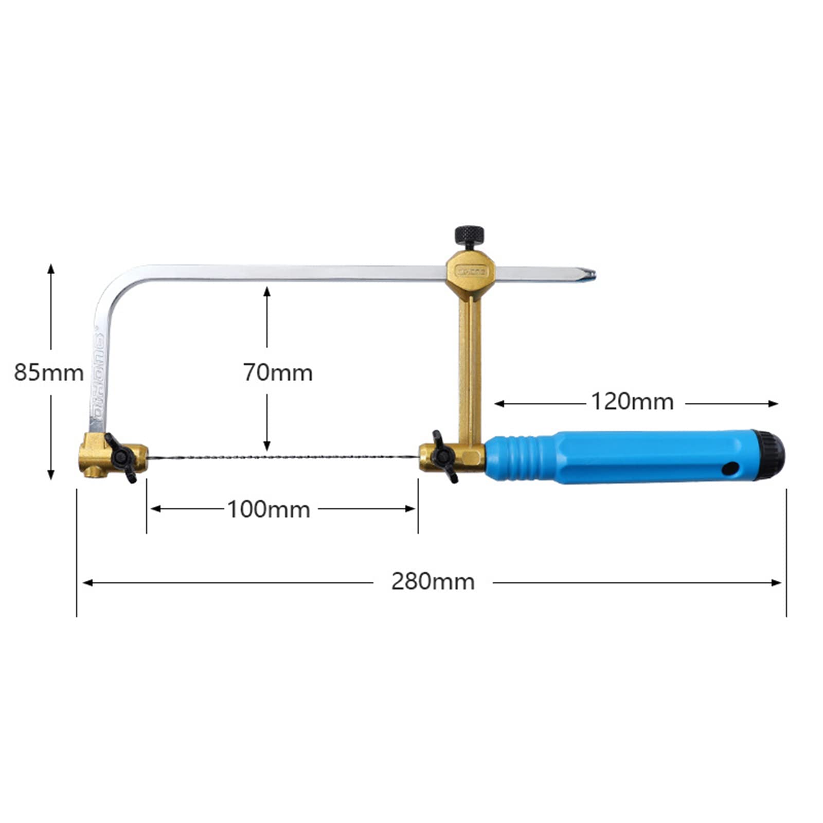 Seghetto da traforo Garvee per legno, plastica, gomma e metallo con 1 sega e 8 lame per artigianato e modellismo; acciaio ergonomico di alta qualità