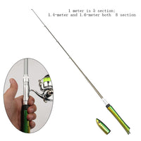 Garvee Set Canne Da Pesca Telescopiche E Mulinello Spinning Compatto Leggero Per Acqua Dolce E Salata Viaggi Outdoor