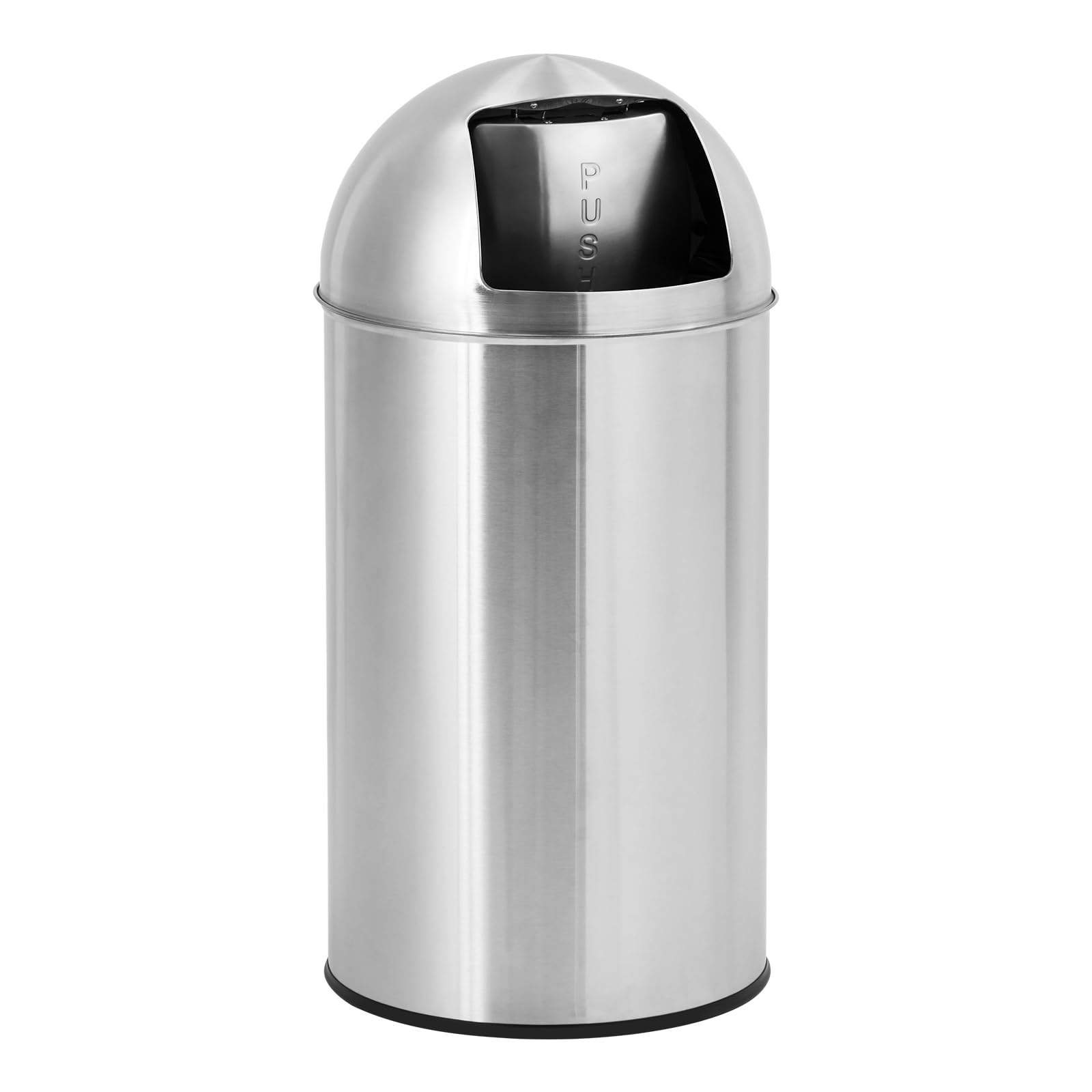 Pattumiera Garvee in acciaio inox da 18,5 galloni con coperchio a pressione per uso commerciale e all'aperto, 15,4x15,4x34,6 pollici, antiruggine