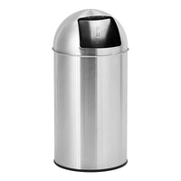 Pattumiera Garvee in acciaio inox da 18,5 galloni con coperchio a pressione per uso commerciale e all'aperto, 15,4x15,4x34,6 pollici, antiruggine