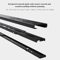 Scaffale portaoggetti estensibile Garvee, acciaio al carbonio, cassetto robusto, antiscivolo, organizzazione cucina e bagno, varie dimensioni, nero