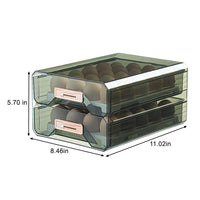 Contenitore per uova Garvee, 2 livelli, tipo cassetto, trasparente, 40 uova, organizzazione della cucina