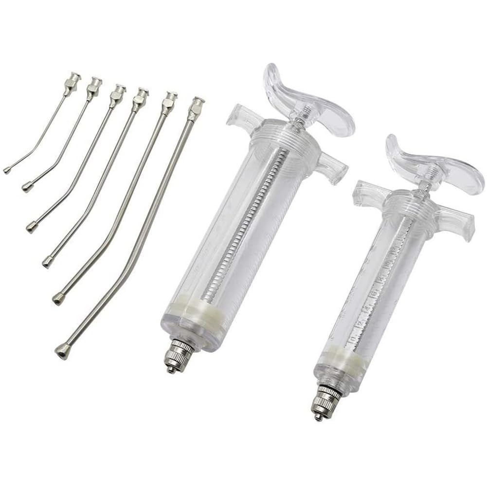 Garvee Set Alimentazione Uccelli 20ml con Tubicini Curvi e Cucchiai in Acciaio Inox per Pappagalli e Pulcini, Misurazione Precisa, Materiali Resistenti