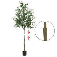 Albero di ulivo artificiale Garvee da 6 piedi con foglie realistiche, facile da curare, stelo flessibile per ufficio e soggiorno, plastica e cemento, verde