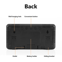 Garvee Orologio Digitale da Parete 10,5" LED con Telecomando, Display Multifunzionale, Timer, Plastica, Luminosità Regolabile, Bianco, per Cucina e Ufficio