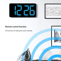 Orologio da parete digitale a LED GARVEE con telecomando, display di temperatura e umidità, 10,5 pollici, plastica, ampio display, soggiorno