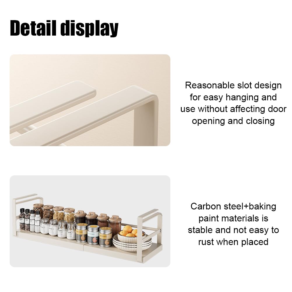 Ripiano espandibile sottopensile Garvee – Regolabile, in metallo, robusto, per cucina e ufficio (10,6-24,8 pollici), bianco