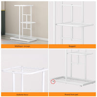 Garvee Plant Stand 8 ripiani in metallo antiruggine Mensola angolare per giardino Balcone Soggiorno Robusto Nero