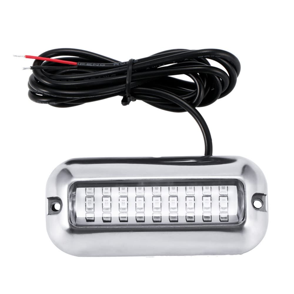 Garvee Luci Marine 27 LED Sottomarine per Barca, Acciaio Inox, Ideali per Pesca Notturna e Yachting, 2 Pezzi, Argento