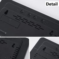 Orologio da parete digitale a LED Garvee con 2 sveglie, display LCD della temperatura, controllo vocale, luminosità regolabile per camera da letto, soggiorno, ufficio, palestra, rosso