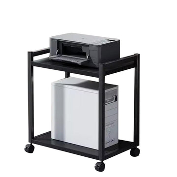 Supporto per PC Garvee Tower, in metallo, a 2 livelli, altezza regolabile, supporto per CPU mobile, compatto e stabile, per uso in ufficio